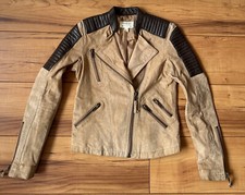 MANGO ECHTLEDER PADDED BIKER