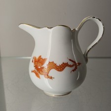 MEISSEN REICHER ROTER KORALLE HOFDRACHE Milchkännchen Höhe 9,5cm