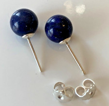Ohrstecker-Paar   "LAPISLAZULI-PERLE" 8 mm