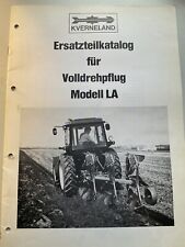 Kverneland Volldreh-Pflug Modell LA, Ersatzteilliste, Original 1984