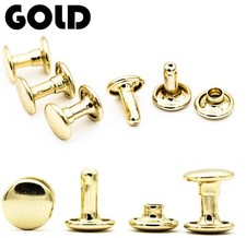 Doppelkappe Hohlnieten Gold