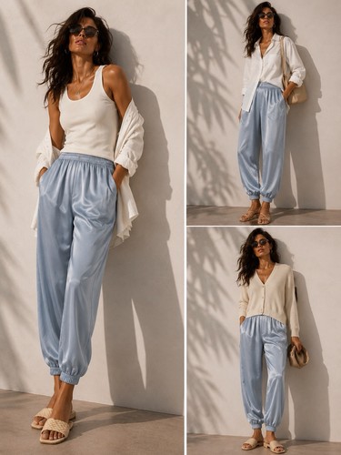 Damen fließende hose - fließende,