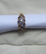 Gold 585 Ring mit 13 Aquamarinen aus Nachlass