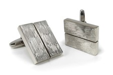 Manschettenknöpfe aus 585 Weißgold [BRORS 18147]