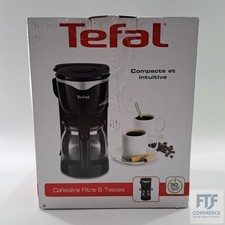 Tefal CM3408 Glas-Kaffeemaschine Mini (600 W, 6 Tassen) schwarz/edelstahl, CM340