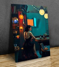 Lady in a Bar Hopper