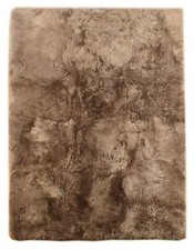 Öko Island Lammfell Teppich 190 x 150 cm Fell-Teppich Taupe aus 6 Lammfellen