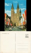 Ansichtskarte Würzburg Dom VW Käfer VW Bulli Fahnen 1978