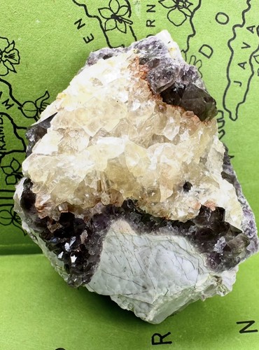 Amethyst calcit geode - geode, in