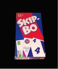 Skip-Bo Kartenspiel von Mattel 1999 alte Version Rot/Blau Komplett Top Zustand 