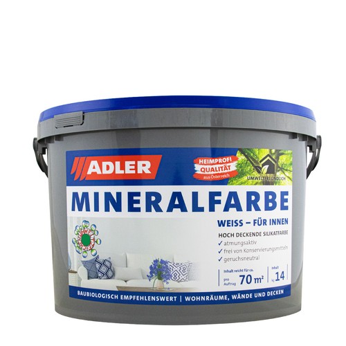 Adler mineralfarbe 14kg weiss - mineralfarbe,