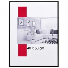 Bilderrahmen, 40 x 50 x 2 cm Alu matt schwarz - Normalglas - originalverpackt