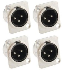 4x XLR male Einbaubuchse D Typ