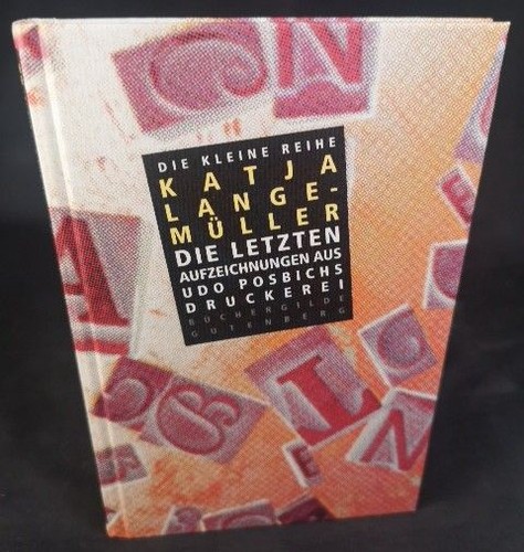 Die letzten neubuch - die, [neubuch]