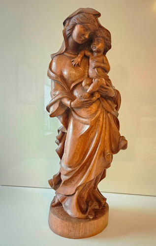 Holzfigur madonna mit kind aus - kind,