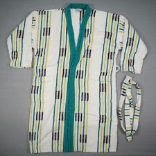 FROTTIER CAWÖ Herren Morgenmantel Gr. 52 weiß bunt gestreift Bademantel Baumwoll