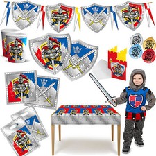 RITTER - Geschirr + Deko Kindergeburtstag Mottoparty Kinder Geburtstag Party FLT