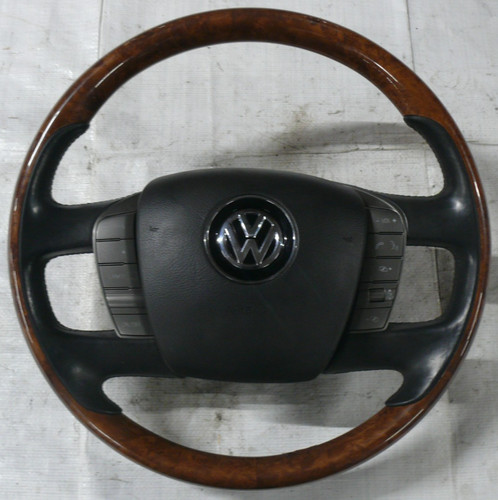 Lenkrad holz leder - leder, mit