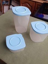 Tupperware, Molto Bello, 3er Set Dosen, hellblaue Deckel, ungebraucht