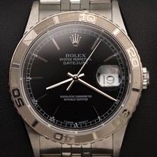 Rolex Datejust 16264 Turn-O-Graph Blende Uhr 36mm Schwarzes Zifferblatt