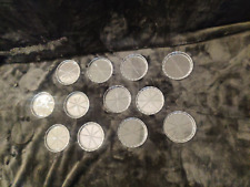 12er Set Untersetzer / Konfektteller aus Kristallglas- 9cm 