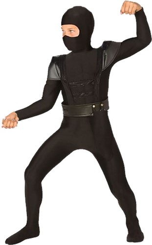 Ninja kostüm schwarz - kostüm,
