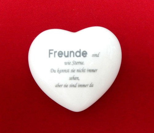 Porzellan herz weiss freunde - porzellan-herz,