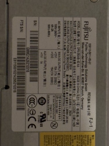 Fujitsu netzteil 250w - fujitsu,