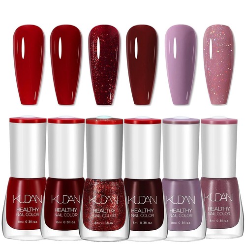 6pcs rot nagellack set - rot,