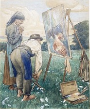 Hans Best - Maler mit Frau auf