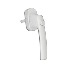 10 x MACO Fenstergriff Tresor mit Sperrknopf Stiftlänge 35 mm, weiss