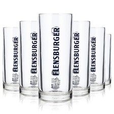 6x Flensburger Bier Glas 0,5l