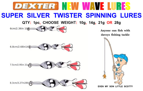 Silver twister spinner köder - silver,