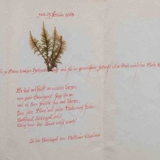 Mafred Butzmann Glückwunschkarte Hochzeit Autograph Ostdeutsche Kunst 1970