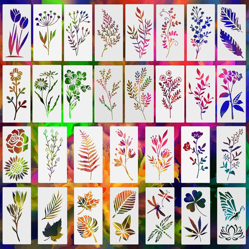 Blumenschablonen set stück - blumenschablonen, 30