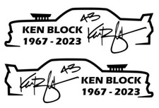 2x  KEN BLOCK links/rechts ,Autoaufkleber , Sticker, 20x6cm, Racing, Film Tuning