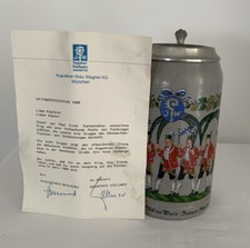 1 L Krug Augustiner Bierkrug Oktoberfest 1988 München Zinndeckel Zertifikat n.22