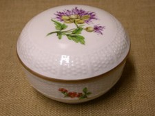 Zuckerdose  mittel - Blume - Goldrand Ludwigsburg  Korbrand  