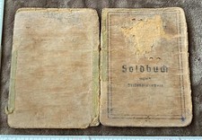 Geschleppter Wehrpass komplett entnazifiziert, viele Eintragungen