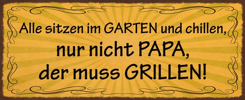 Holzschild 27x10 alle chillen