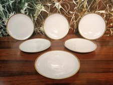 Alboth & KAISER Germany,  6 Dessert- Kuchenteller  Ø 19cm / Weiß mit Goldrand