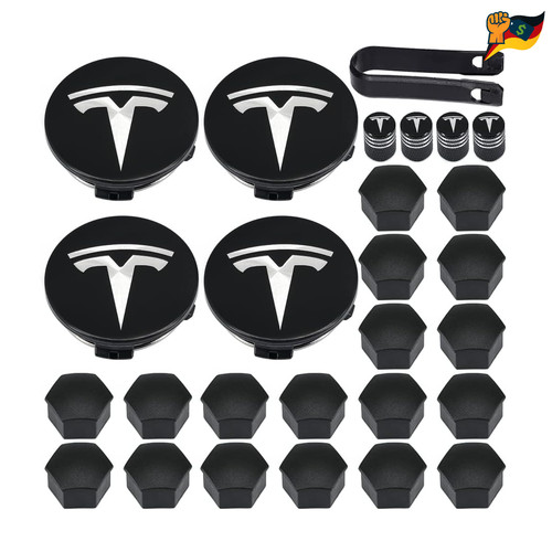 Tesla radkappen set - radkappen, silber