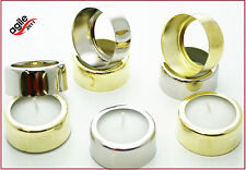 4 x Teelichthalter  41mm flach