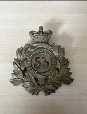 Qb2 - Seltenes 53. (Shropshire) Regiment of Foot viktorianisches Shako-Plattenabzeichen