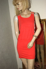 LASCANA Shirtkleid * Sommerkleid * Trägerkleid * Kleid * Strandkleid koralle 38