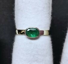 14K Gelbgold Smaragd Ring 0.9