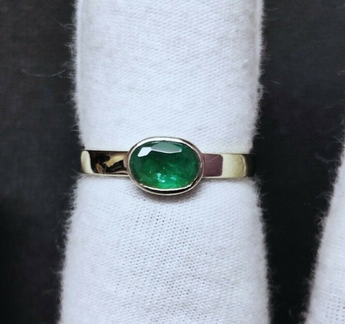 14k gelbgold smaragd - smaragd, 0.9