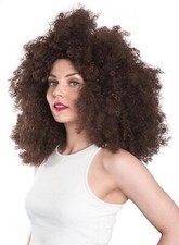 Lockenperücke braun -