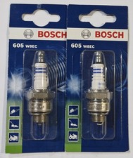 Bosch Original Zündkerzen 2 Stück 605 W8EC Gartentraktor Kettensäge Rasenmäher