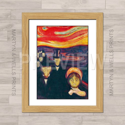 Edvard munch druck - angst., a4